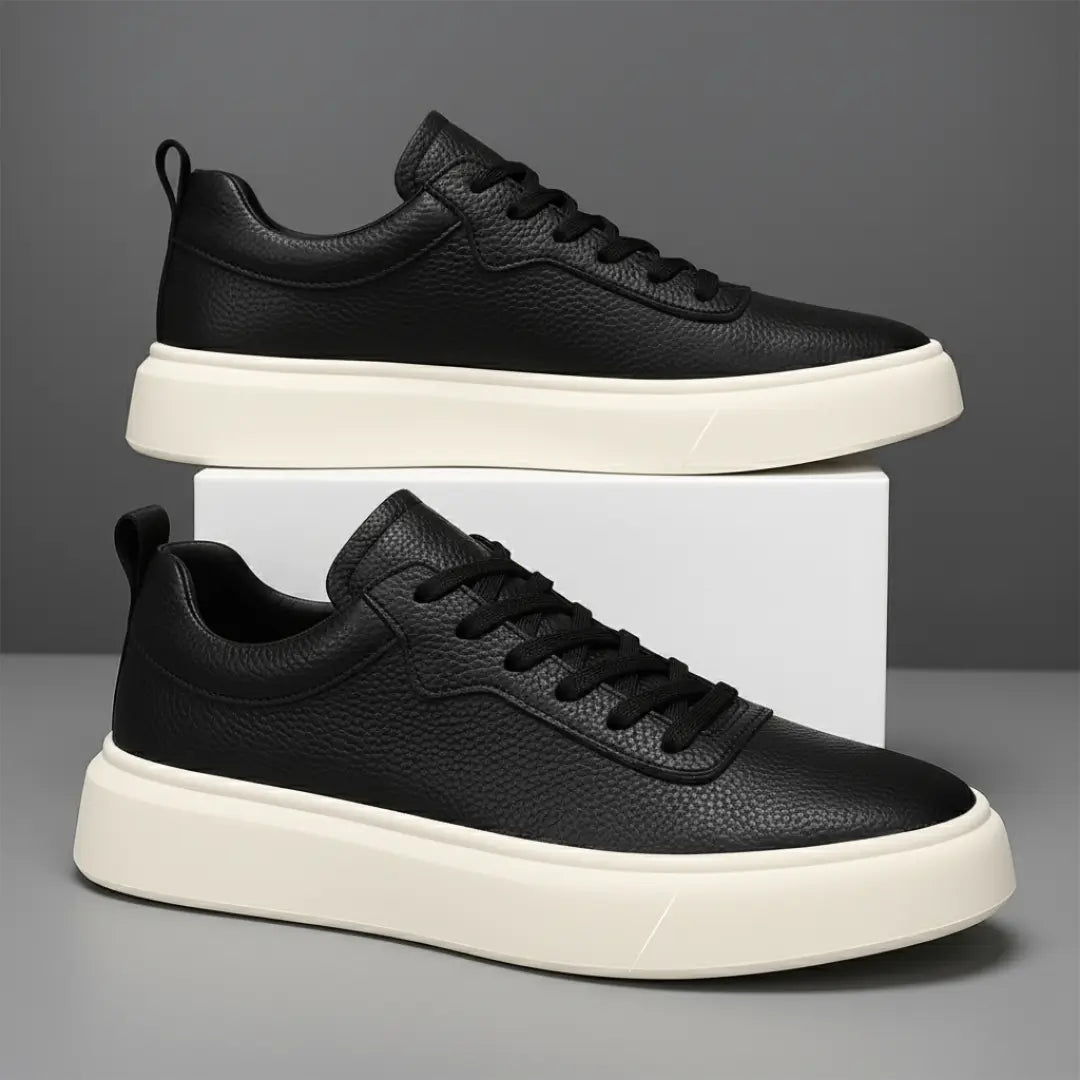 Sneakers en Cuir Grainé - Tres Confortable