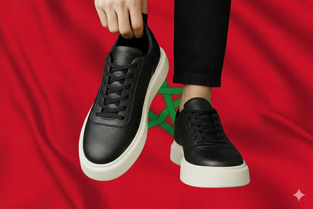 Sneakers en Cuir Grainé - Tres Confortable