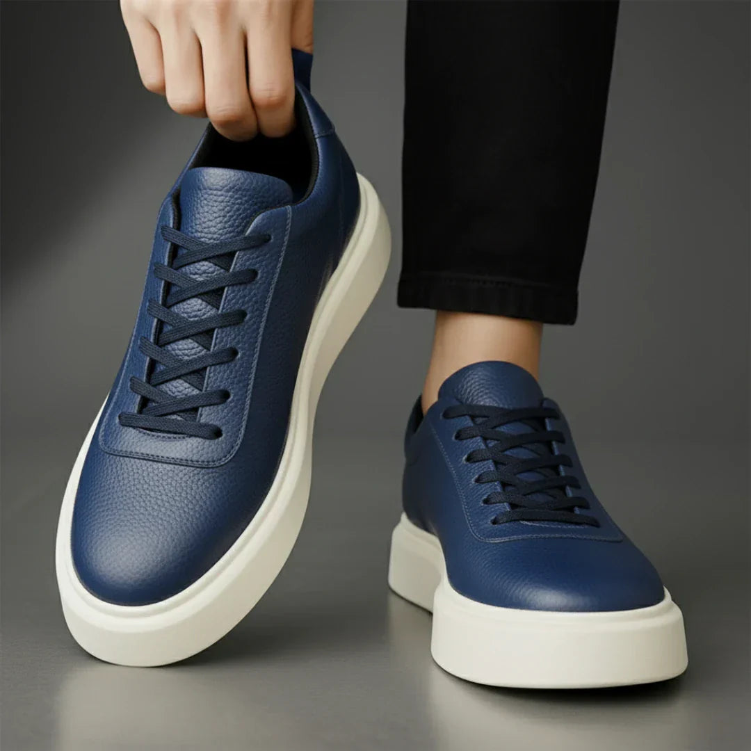 Sneakers en Cuir Grainé - Tres Confortable
