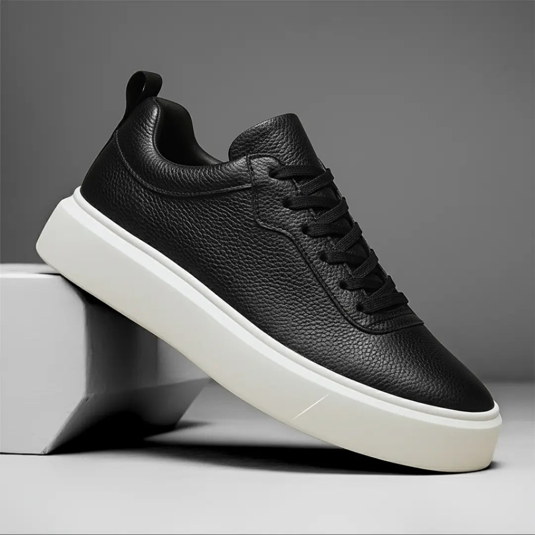 Sneakers en Cuir Grainé - Tres Confortable