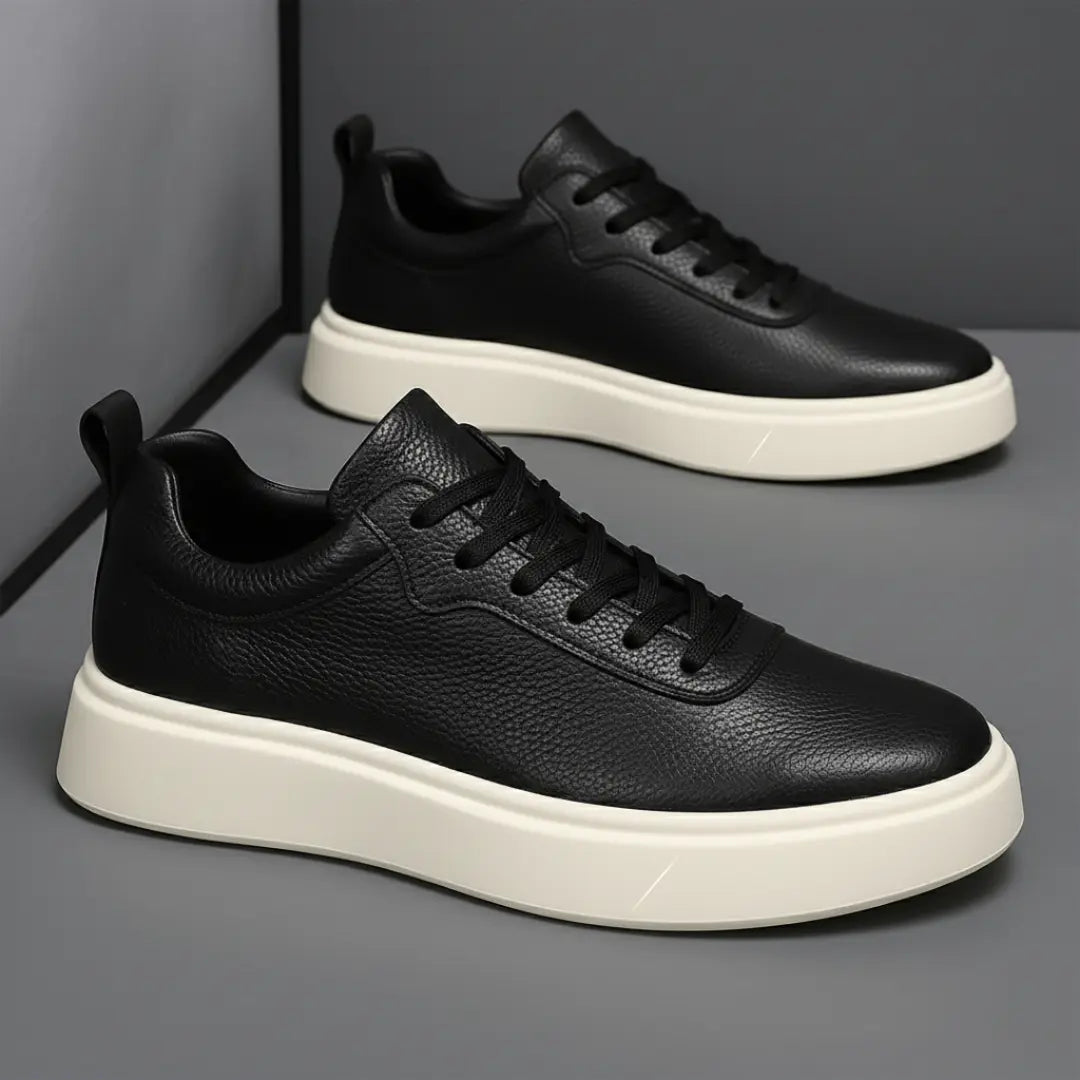 Sneakers en Cuir Grainé - Tres Confortable