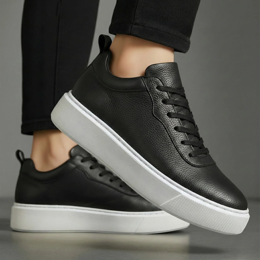 Sneakers en Cuir Grainé - Tres Confortable