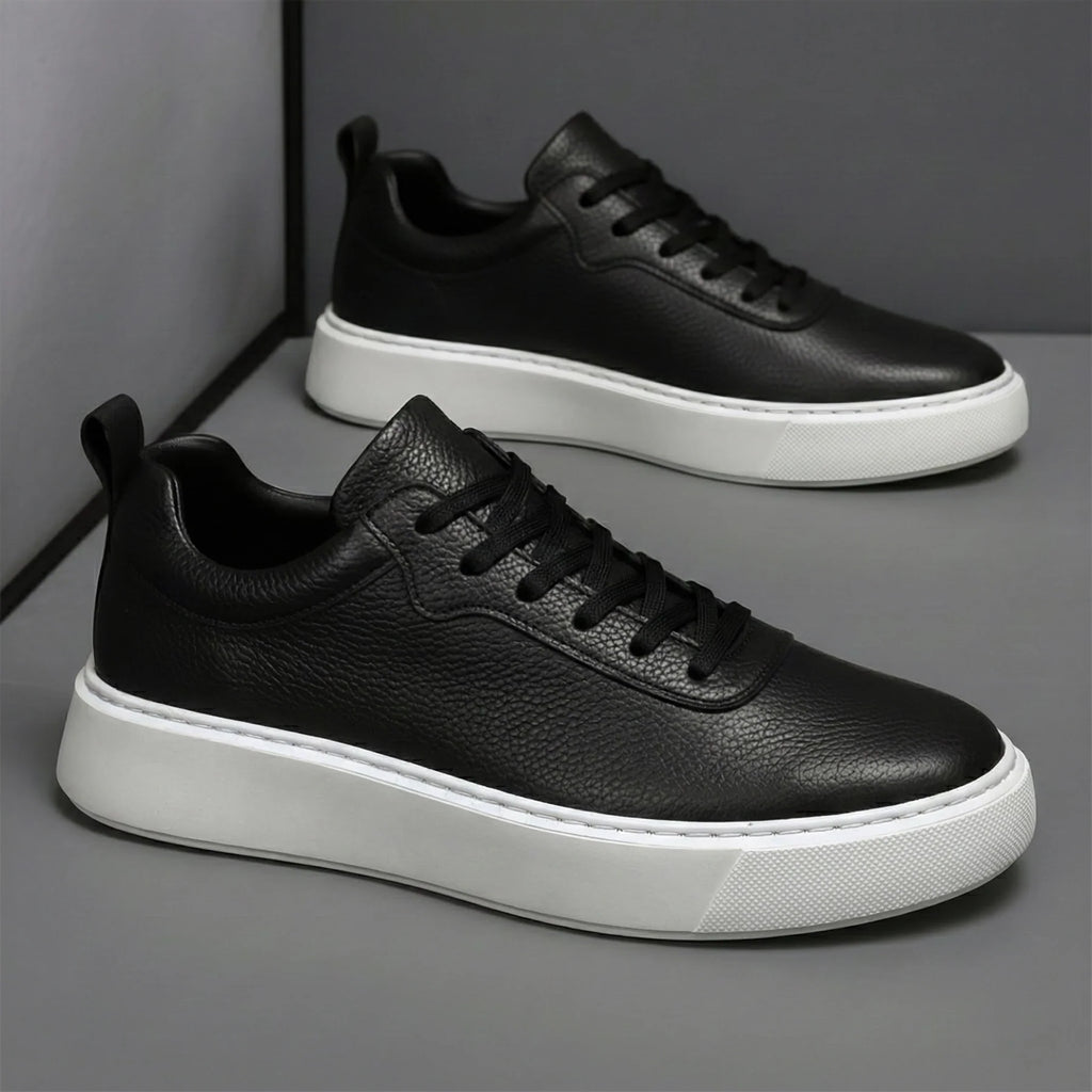Sneakers en Cuir Grainé - Tres Confortable