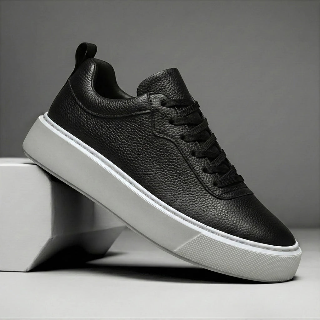 Sneakers en Cuir Grainé - Tres Confortable