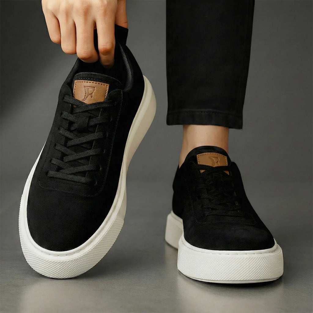 Sneakers Noir en Daim - Tres Confortable