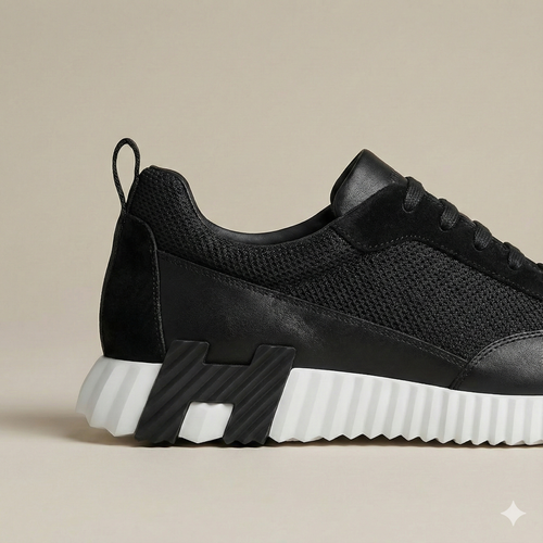 Hermes sneakers bouncing Noir en cuir