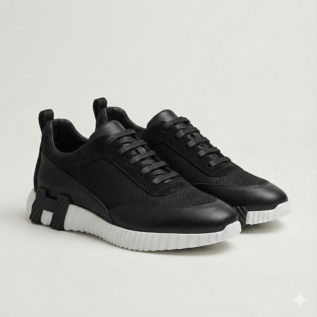 Hermes sneakers bouncing Noir en cuir