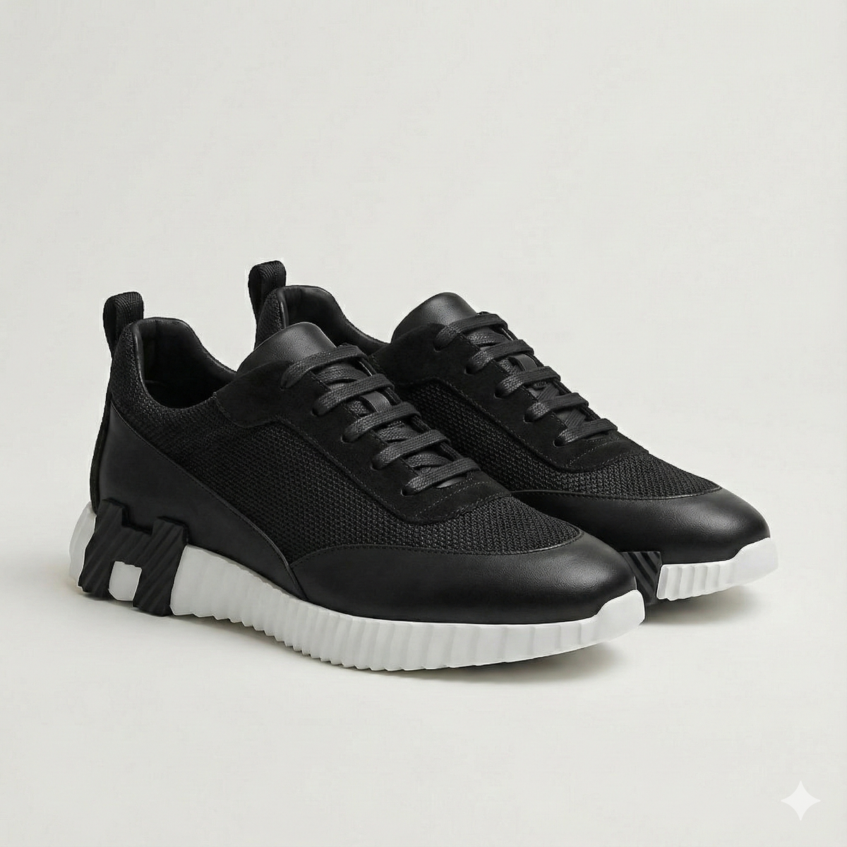 Hermes sneakers bouncing Noir en cuir
