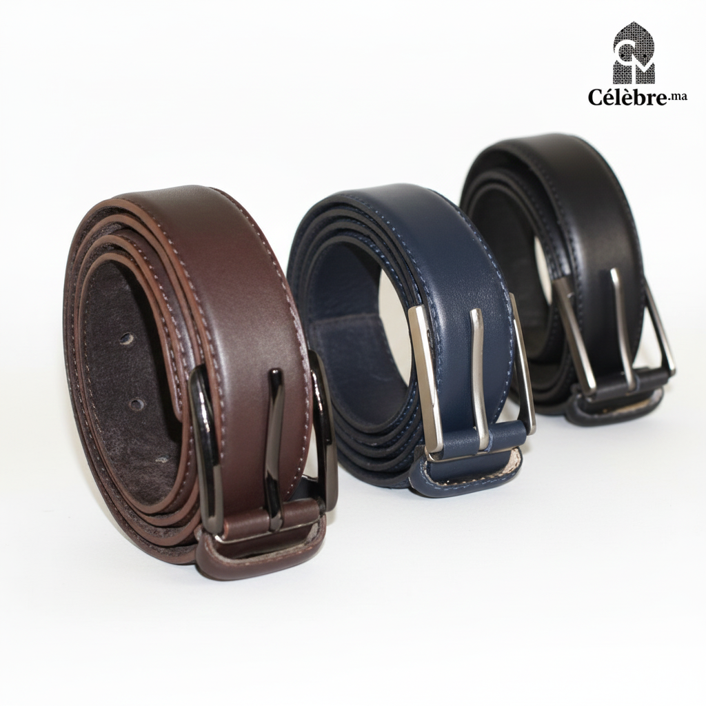 3 Ceintures en cuir